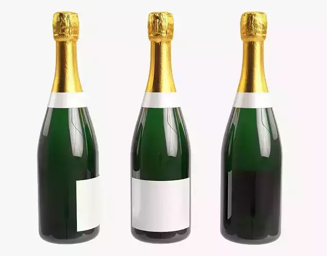 Champagne bottle 3D model