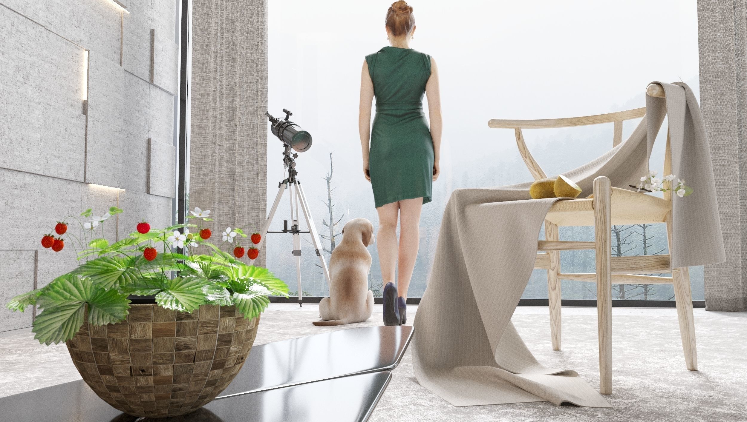 Minimalist Livingroom by ArchitectX  3D model_2