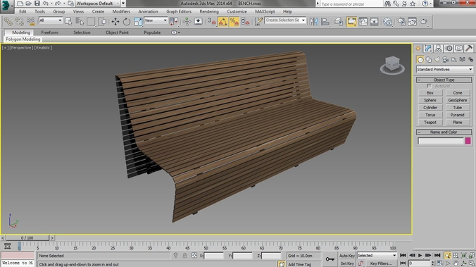 Garden Bench free 3D model | CGTrader