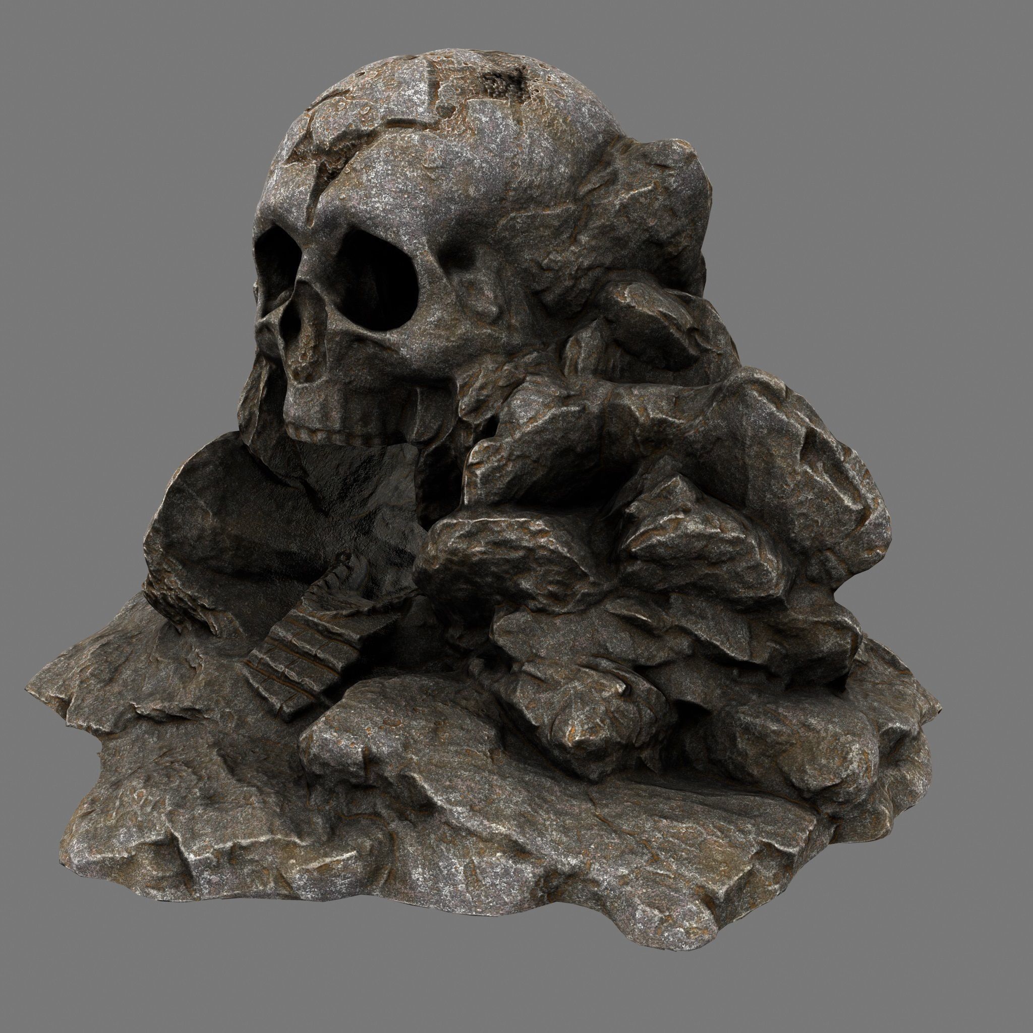 Skull Cave Low-poly 3D model_8