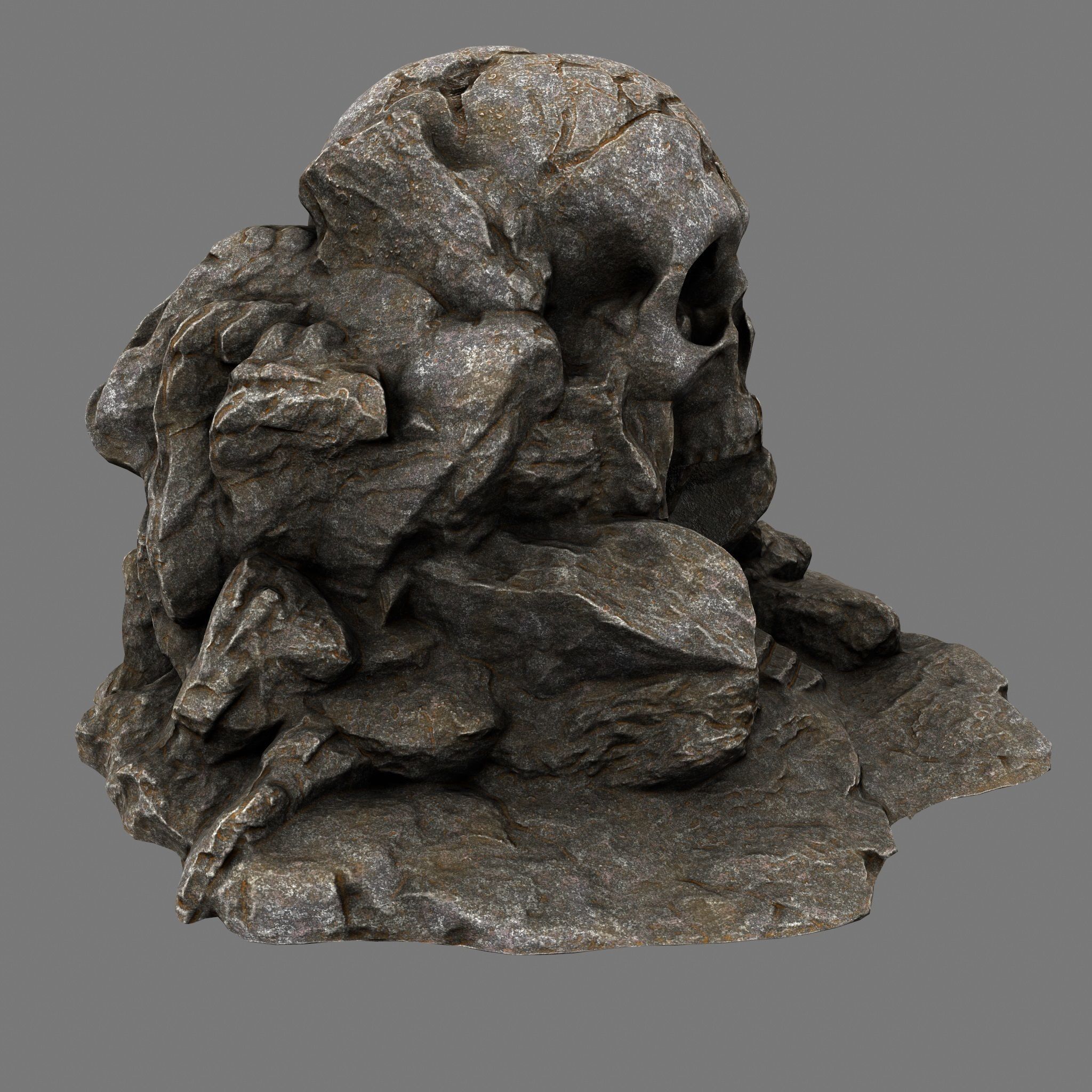 Skull Cave Low-poly 3D model_3