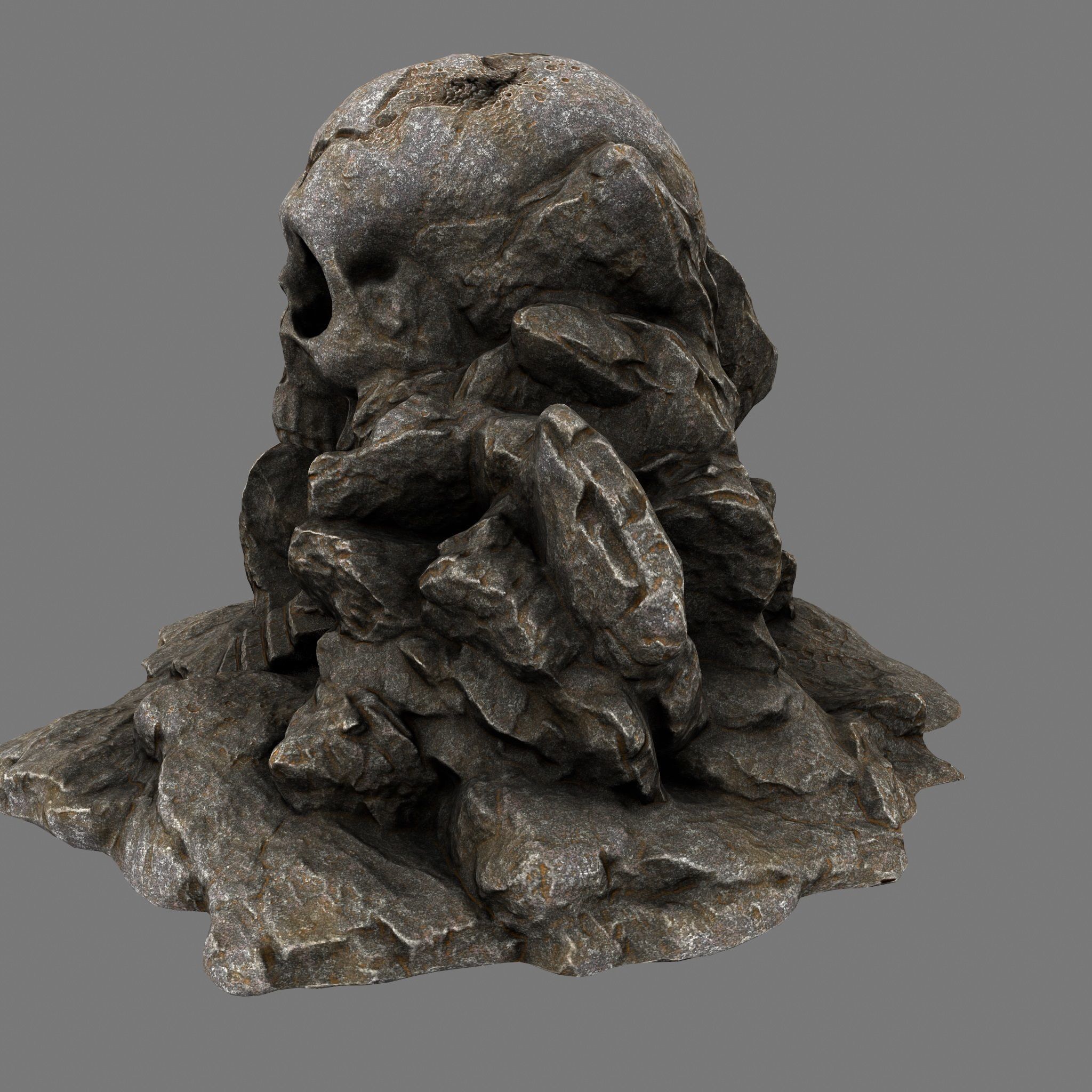 Skull Cave Low-poly 3D model_7