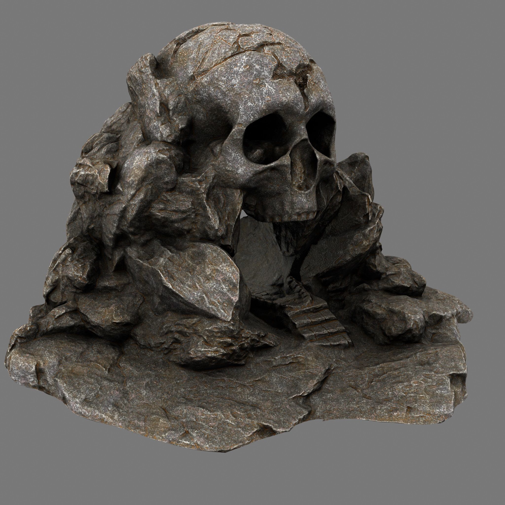 Skull Cave Low-poly 3D model_2