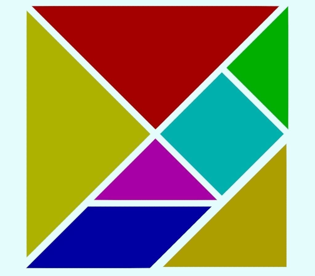 Tangram puzzle 3D print model_2