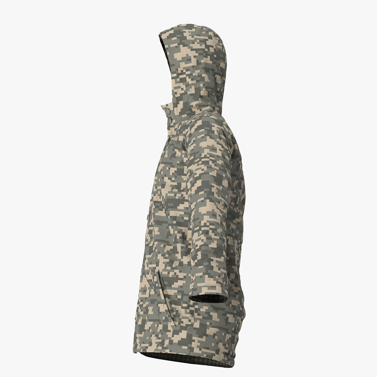 Mens Rain Jacket 3D model_14