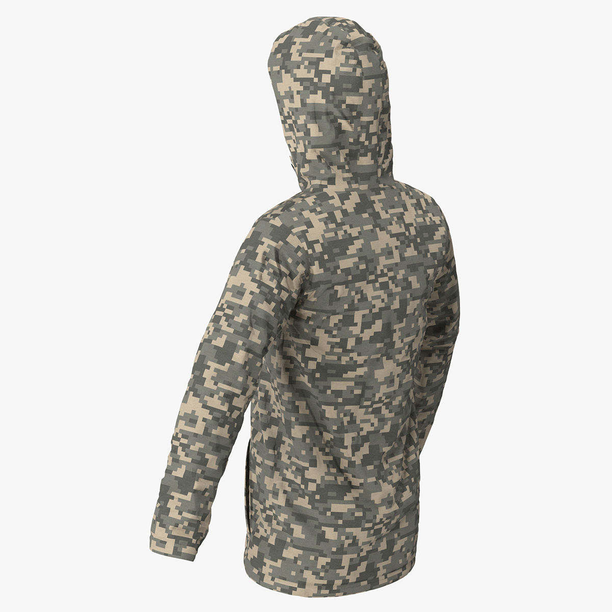 Mens Rain Jacket 3D model_7