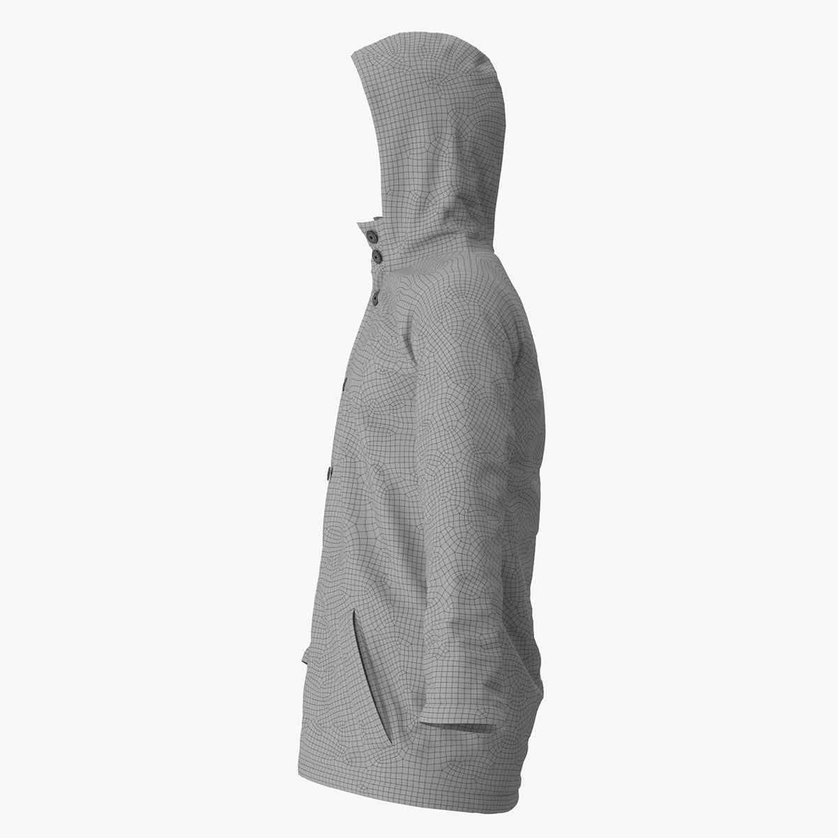 Mens Rain Jacket 3D model_18