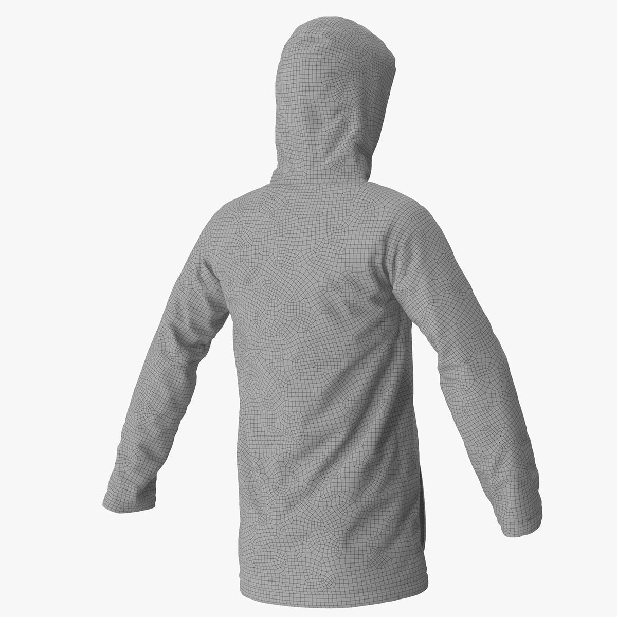 Mens Rain Jacket 3D model_21