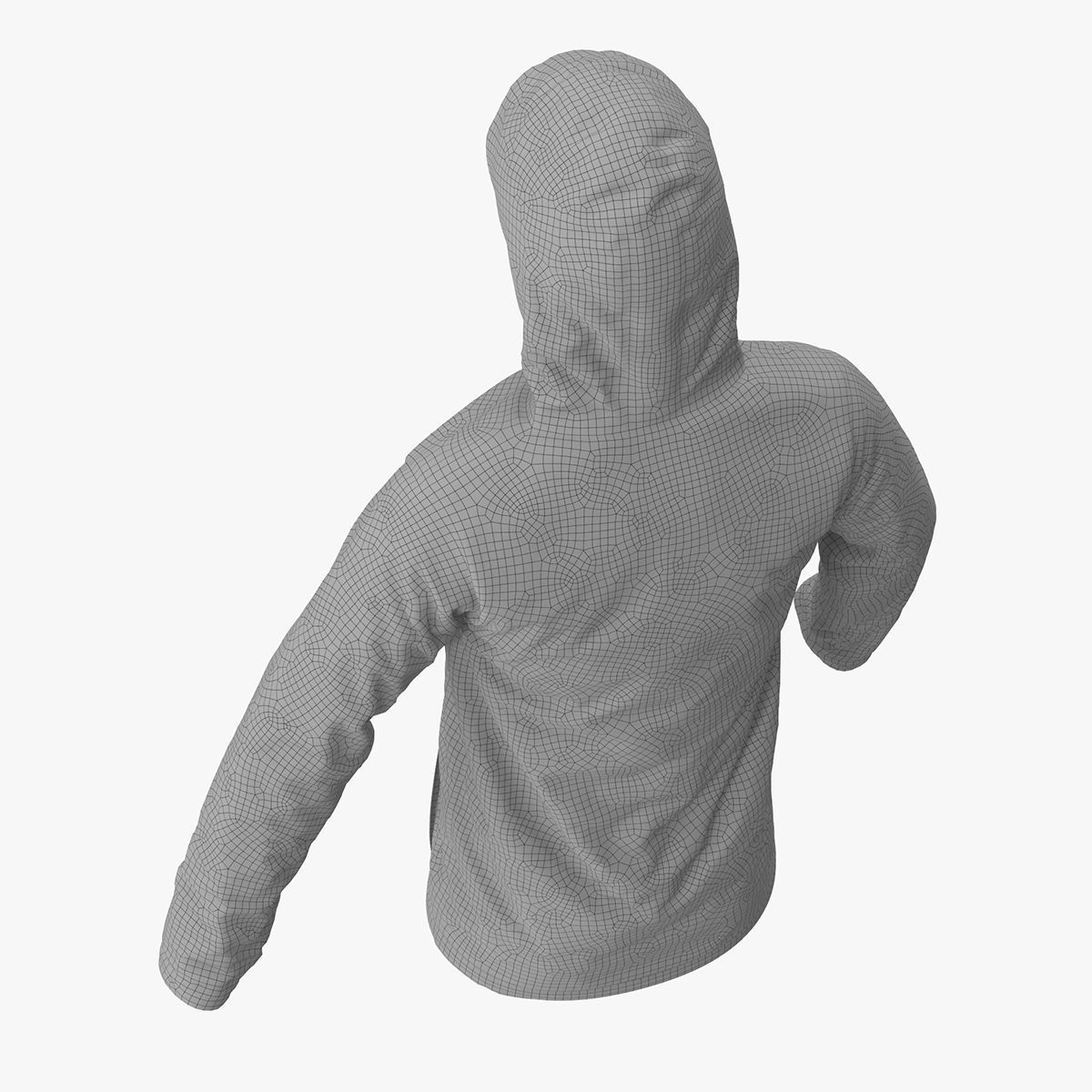 Mens Rain Jacket 3D model_24