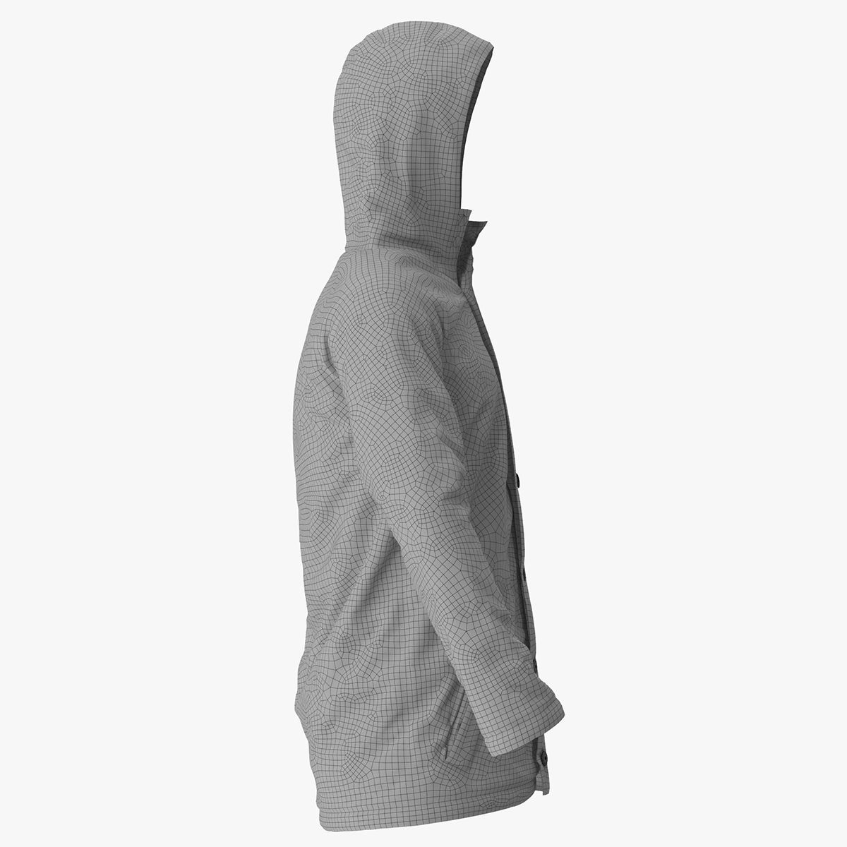 Mens Rain Jacket 3D model_22