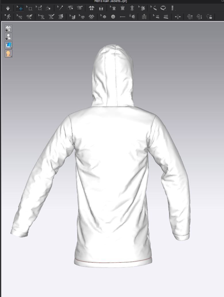 Mens Rain Jacket 3D model_29