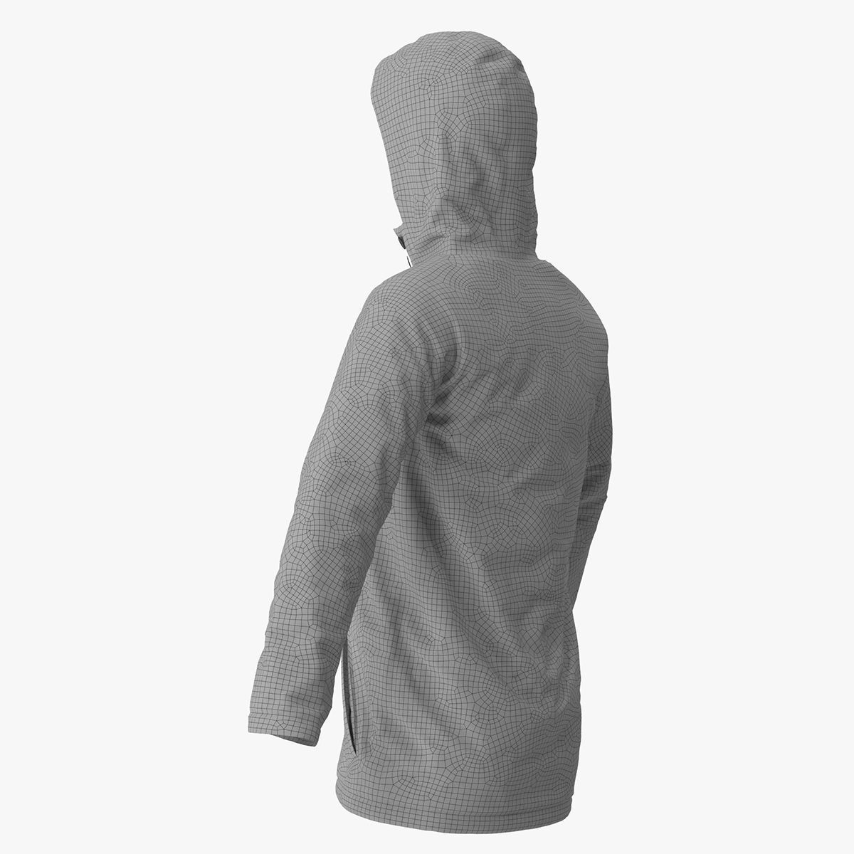 Mens Rain Jacket 3D model_19