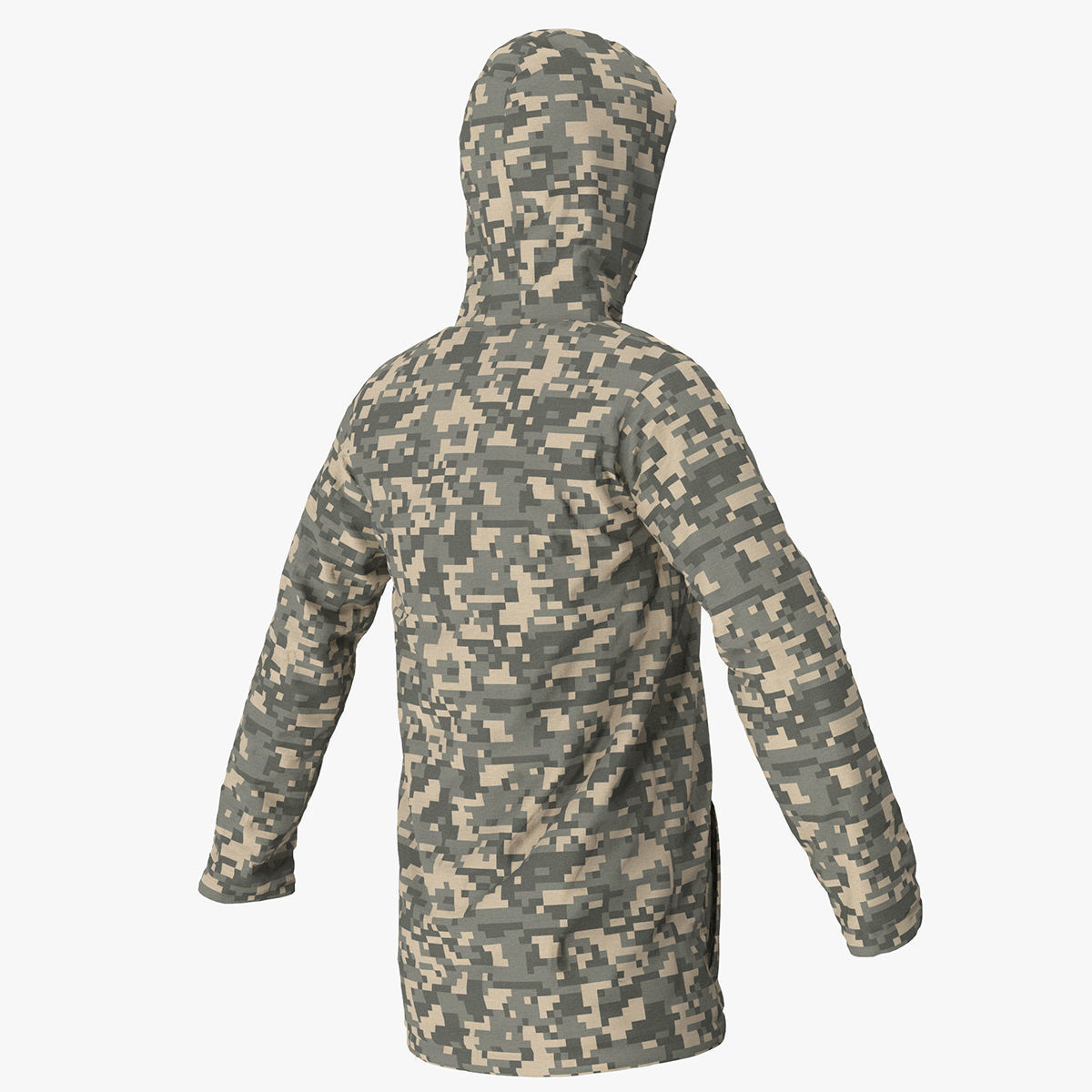 Mens Rain Jacket 3D model_5