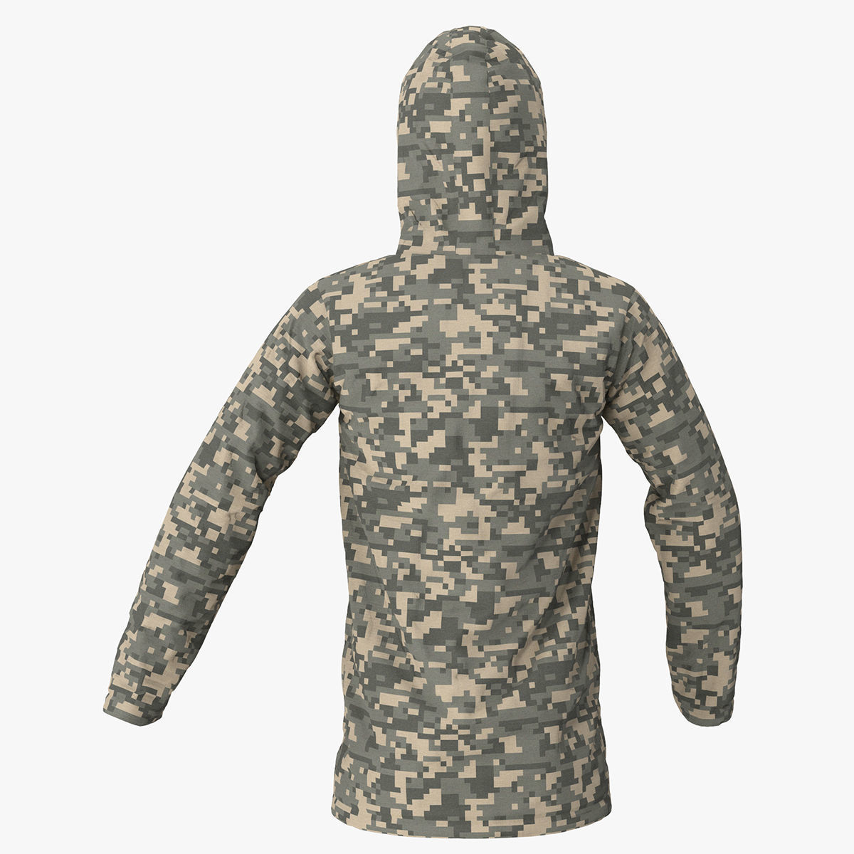 Mens Rain Jacket 3D model_4