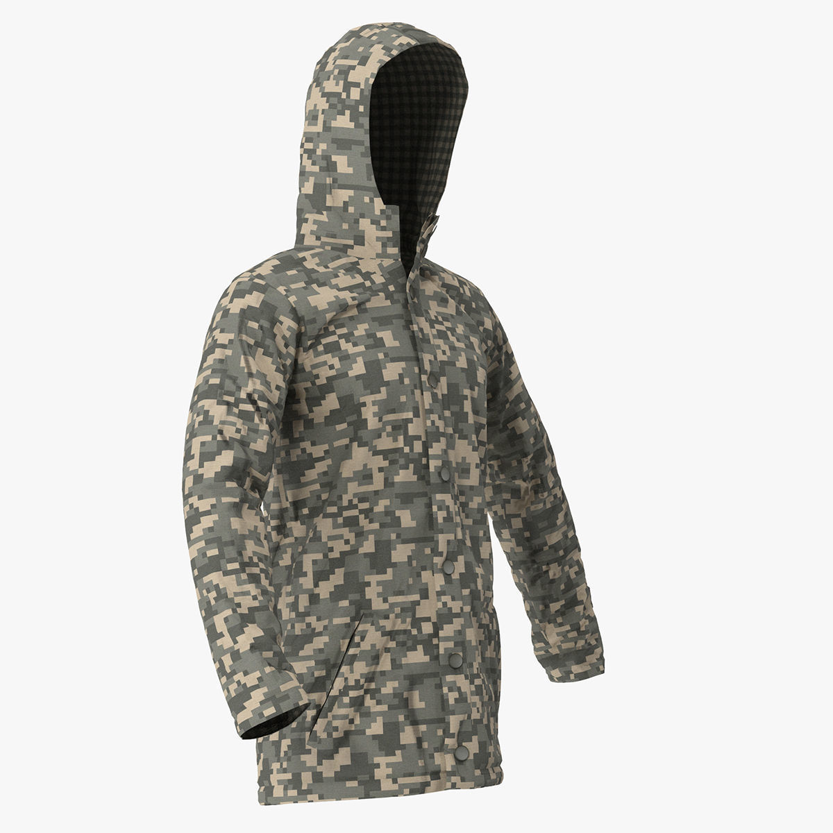 Mens Rain Jacket 3D model_6