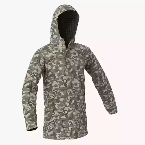 Mens Rain Jacket 3D model