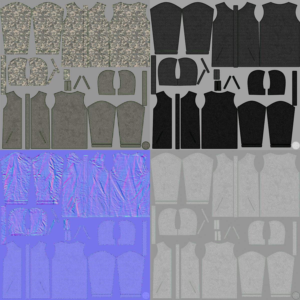 Mens Rain Jacket 3D model_25