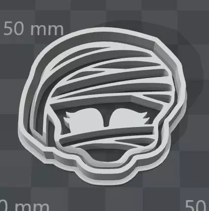 Monster High SKULLETTE cookie cutter of Cleo De Nile 3D print model