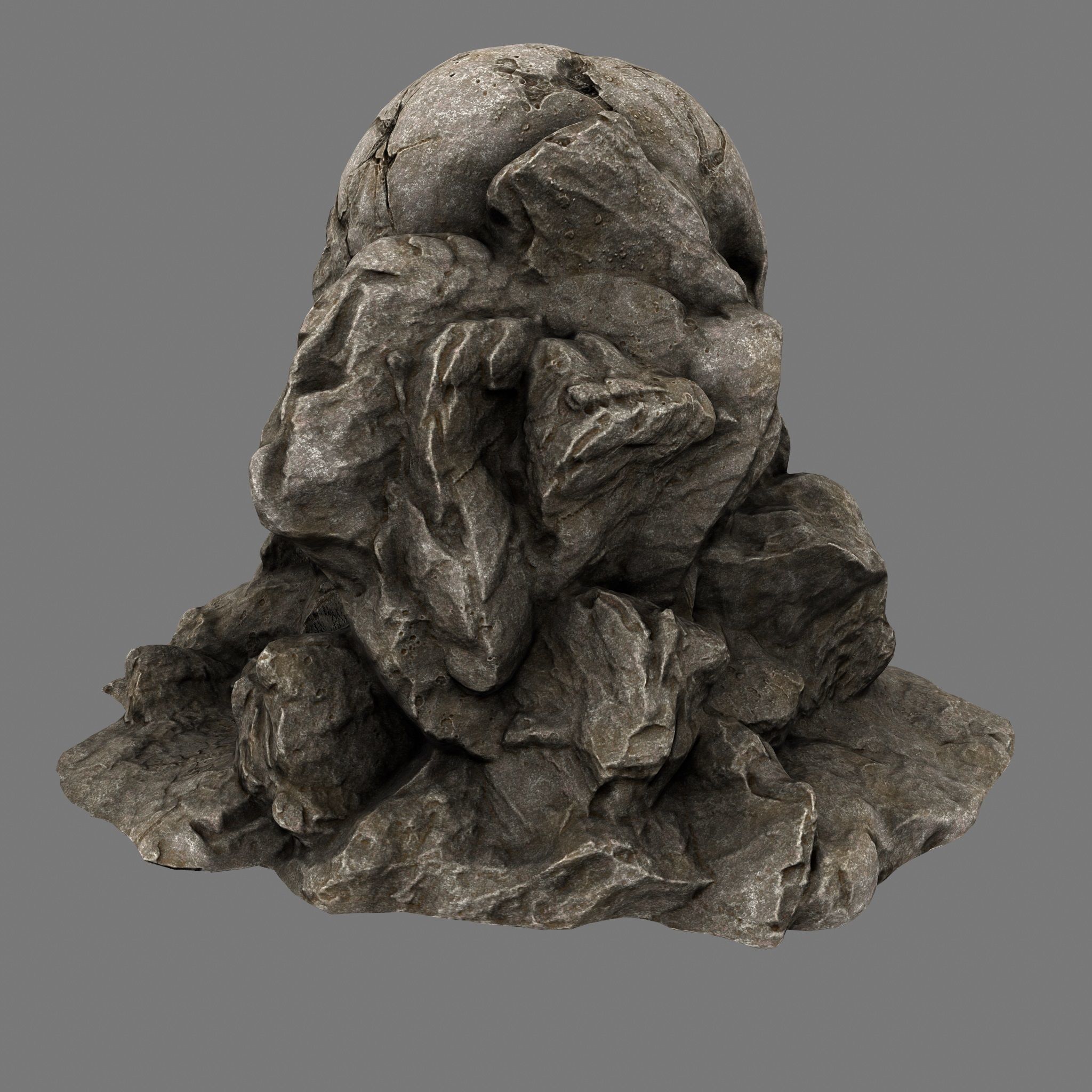 Skull Cave Low-poly 3D model_4