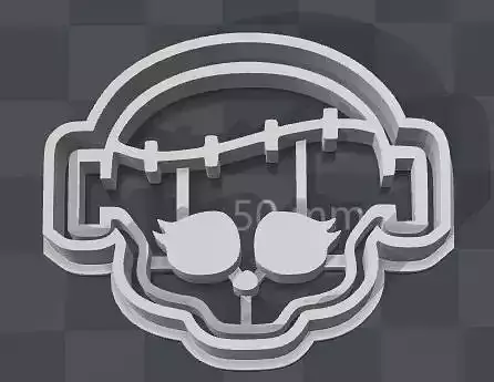  Monster High SKULLETTE cookie cutter of Frankie Stein