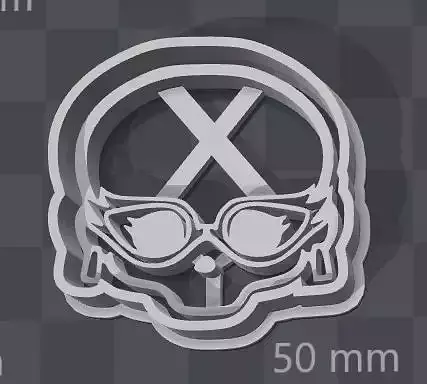 Monster High SKULLETTE cookie cutter of Ghoulia Yelps