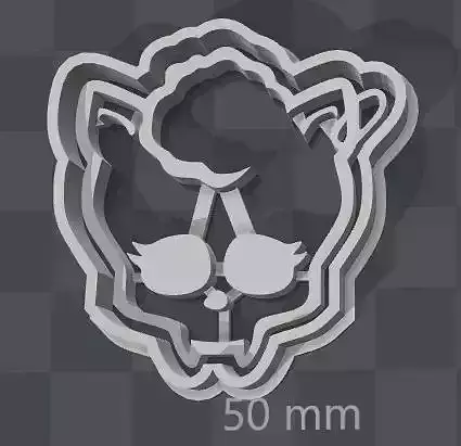 Monster High SKULLETTE cookie cutter of Howleen Wolf