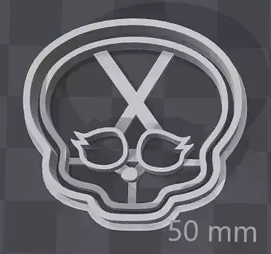 Monster High SKULLETTE cookie cutter of Scarah Screams