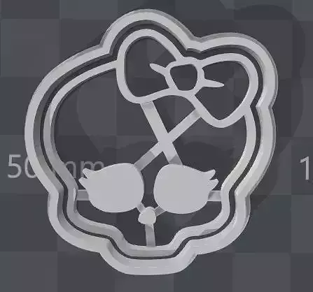 Monster High SKULLETTE cookie cutter of the original Skullette