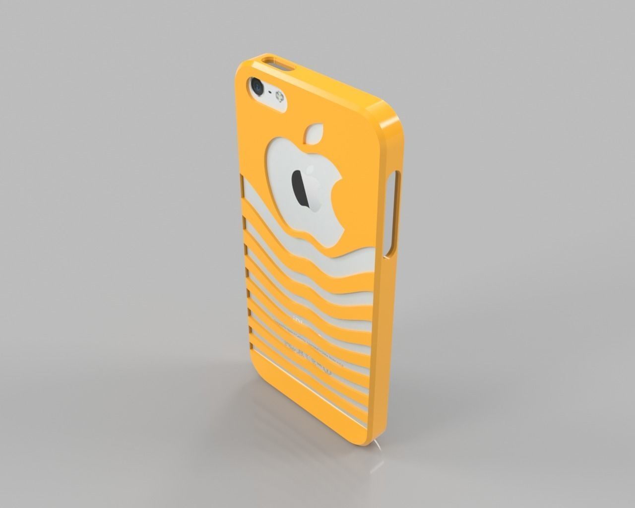 IPhone 5 case with apple logo 3D print model_1