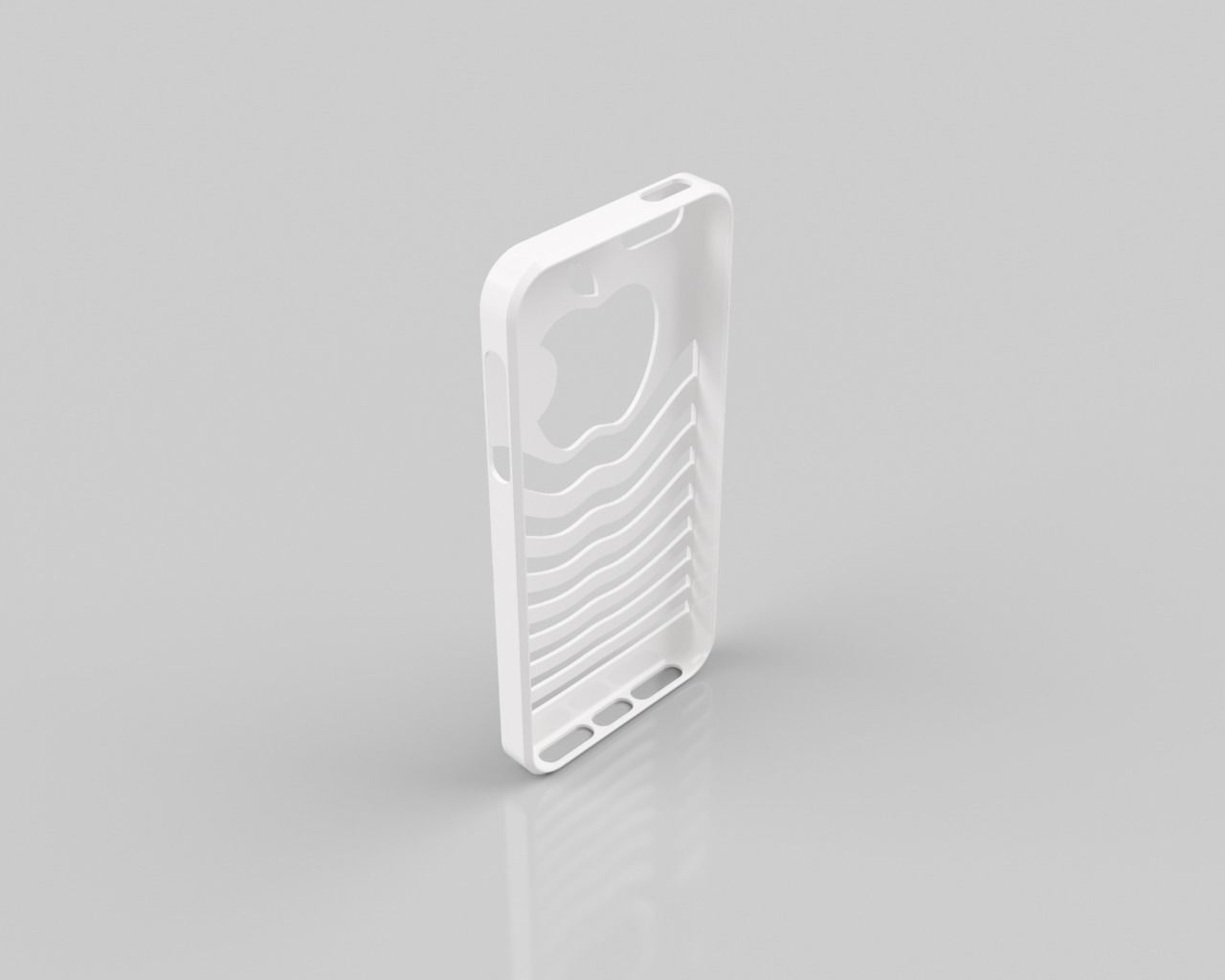 IPhone 5 case with apple logo 3D print model_6