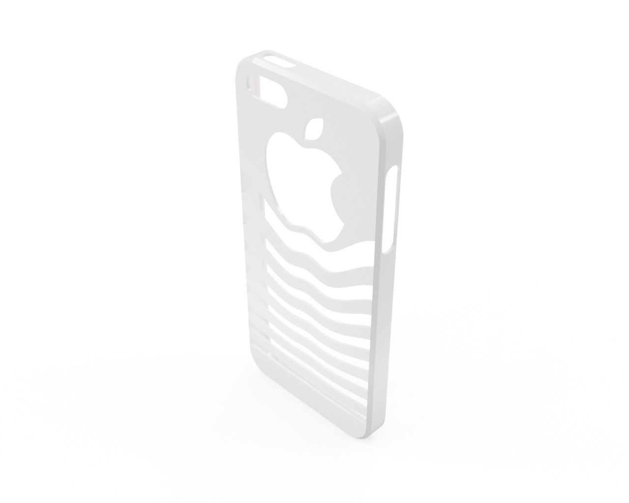 IPhone 5 case with apple logo 3D print model_7