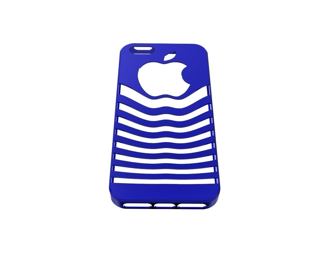 IPhone 5 case with apple logo 3D print model_8