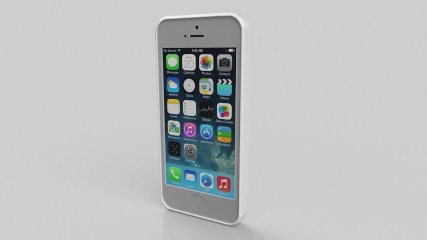 IPhone 5 case with apple logo 3D print model_9