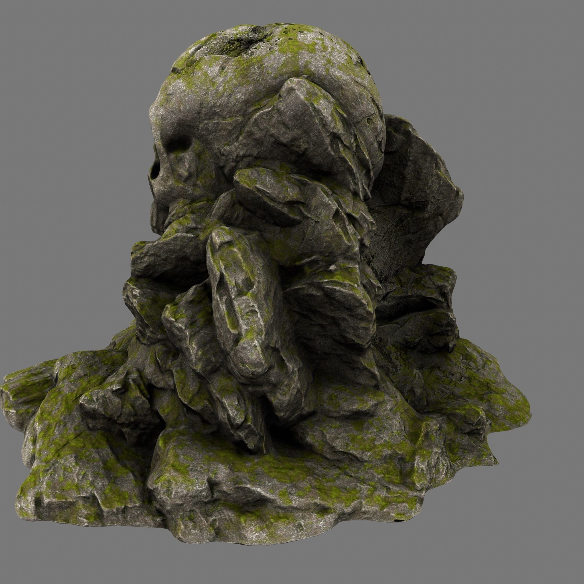 Skull Cave Low-poly 3D model_7