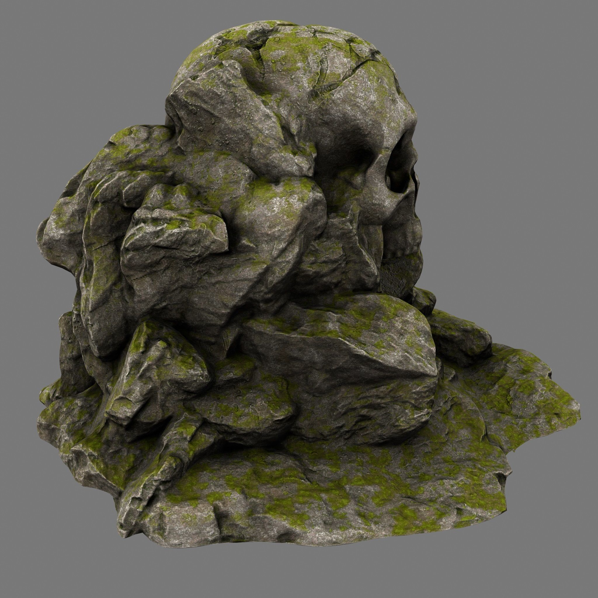 Skull Cave Low-poly 3D model_3