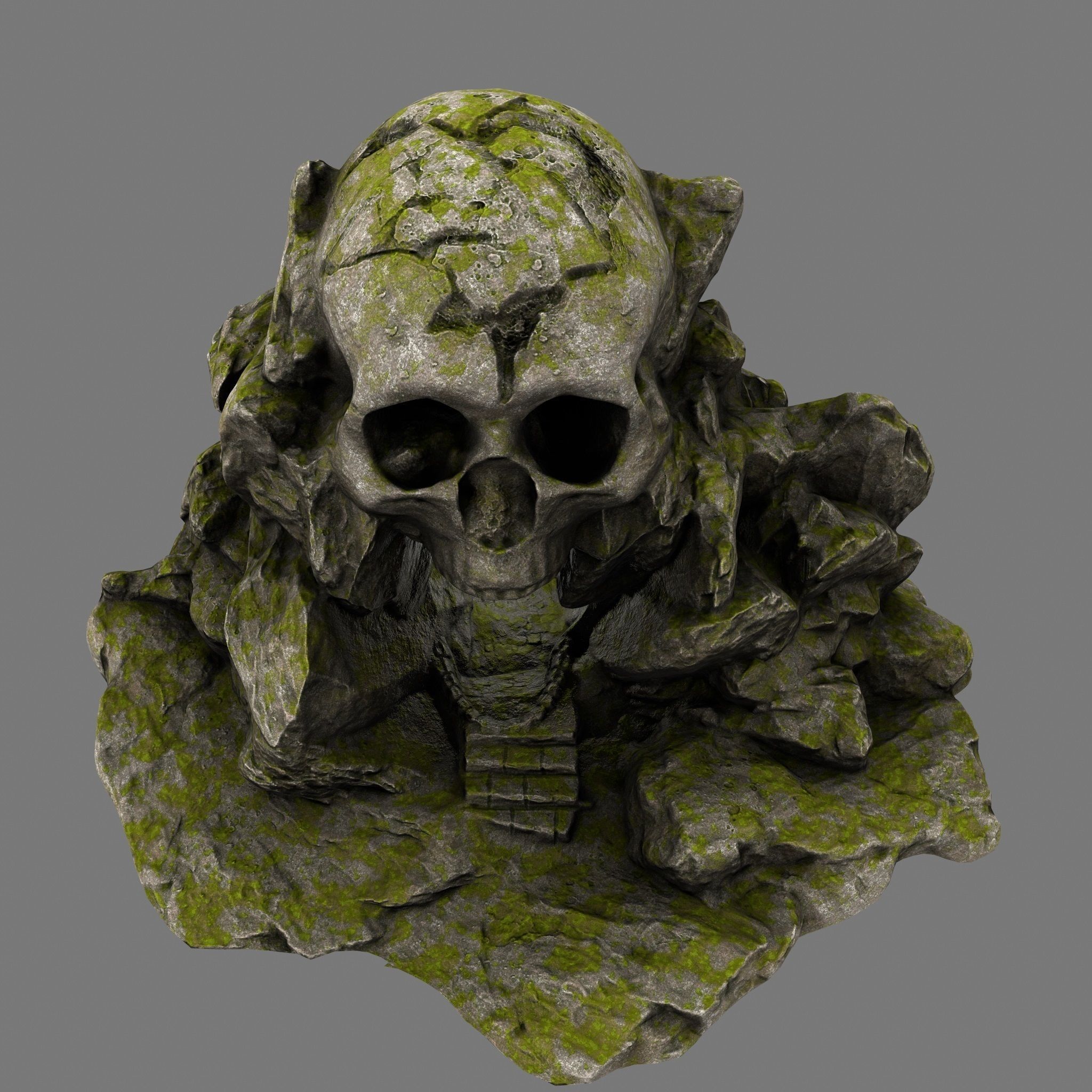 Skull Cave Low-poly 3D model_9