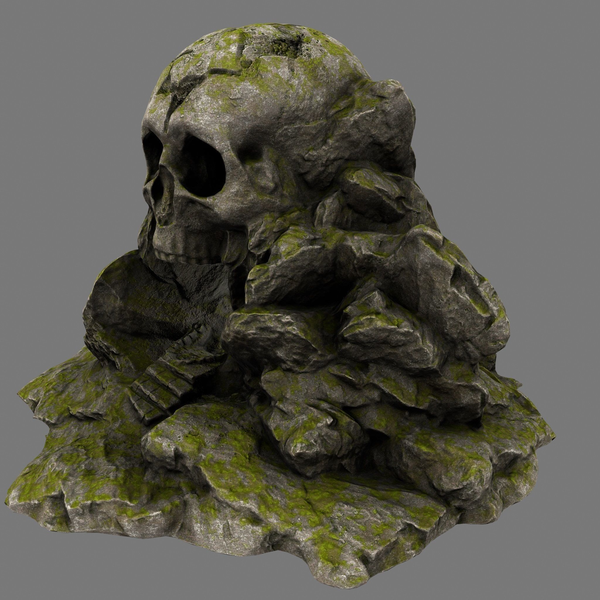 Skull Cave Low-poly 3D model_8