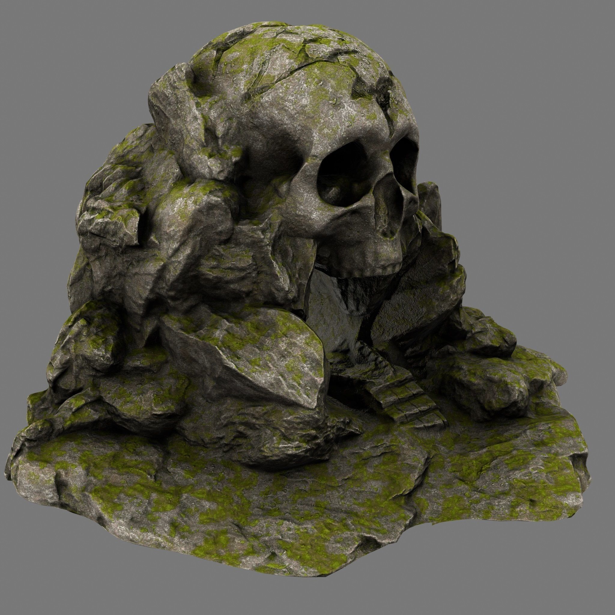 Skull Cave Low-poly 3D model_2