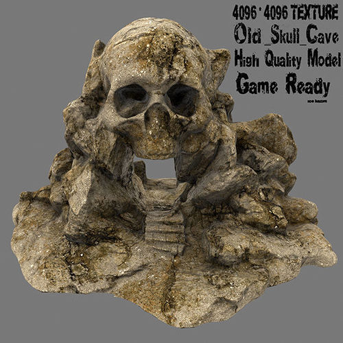 skul cave 28 Low-poly 3D model