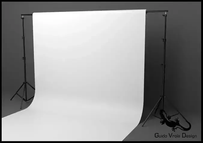 Professional photo studio backdrop 3D model