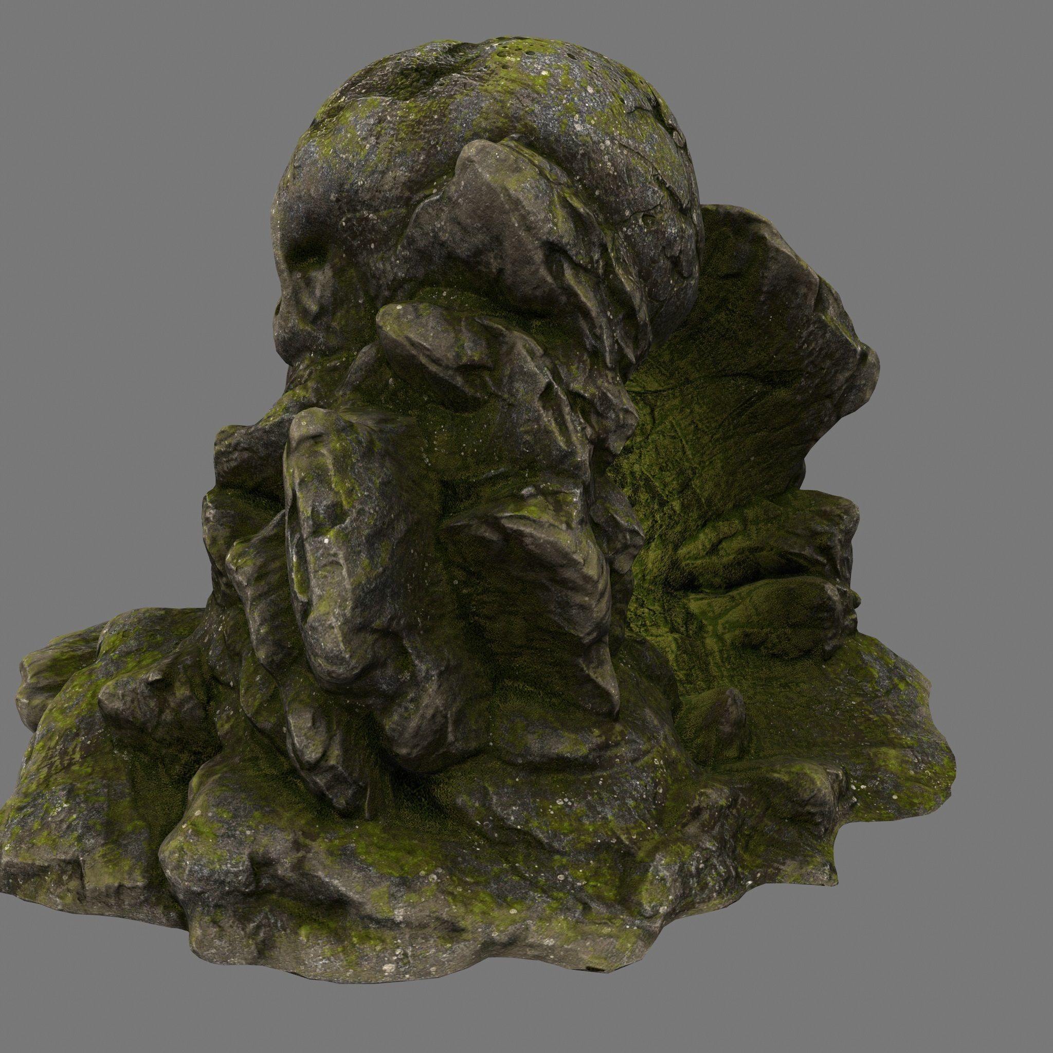 Skull Cave Low-poly 3D model_6