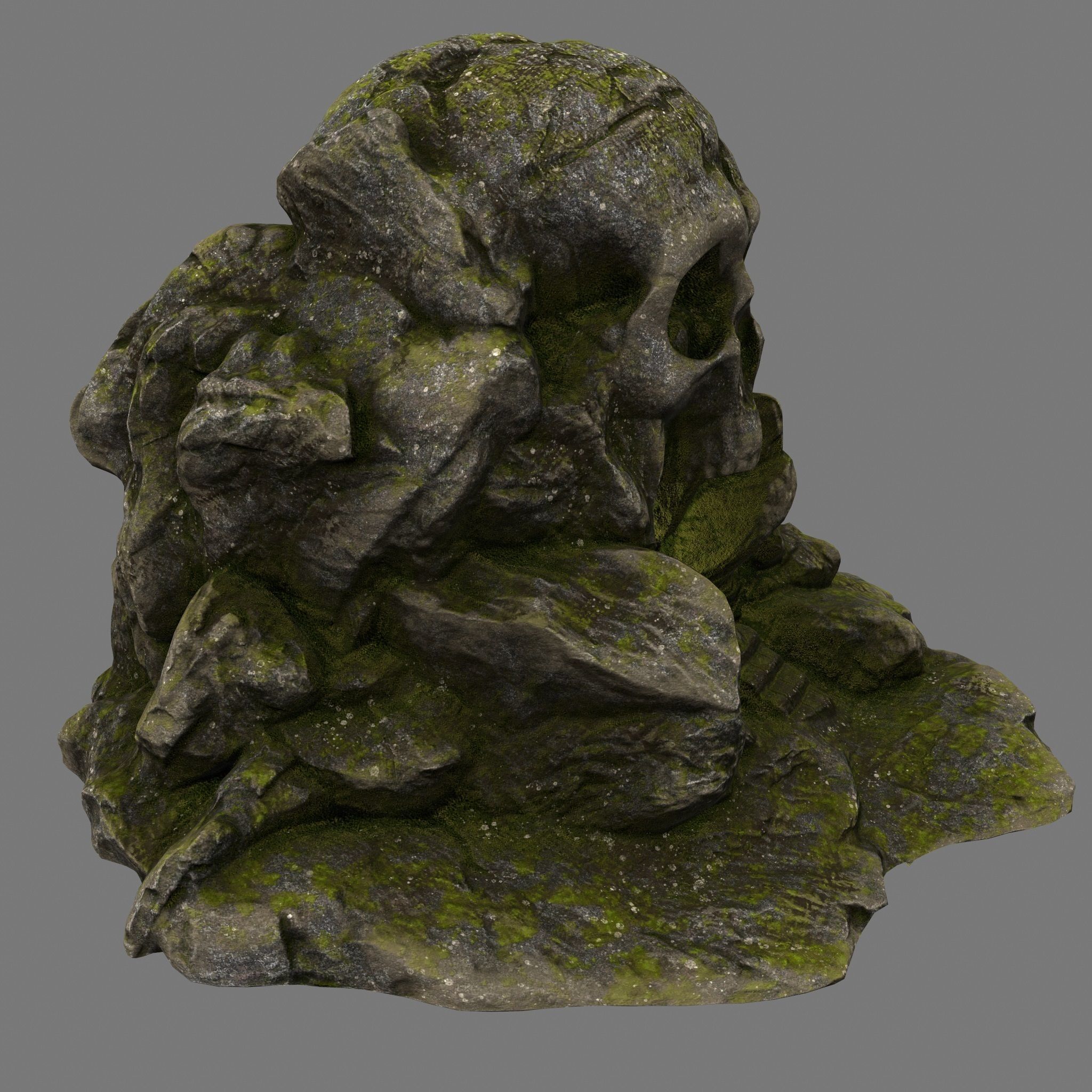 Skull Cave Low-poly 3D model_3