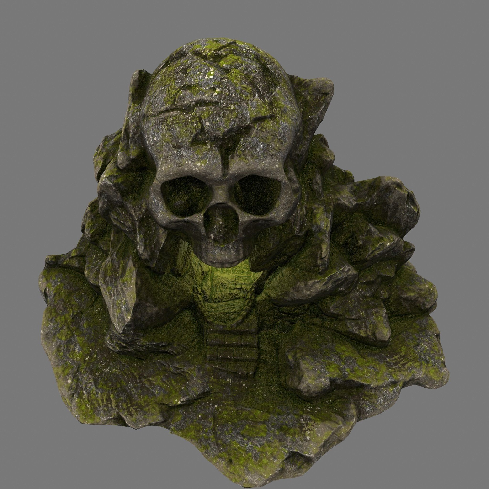 Skull Cave Low-poly 3D model_8