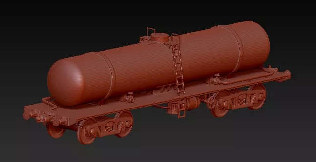 Railway Oil Tank 3D print model