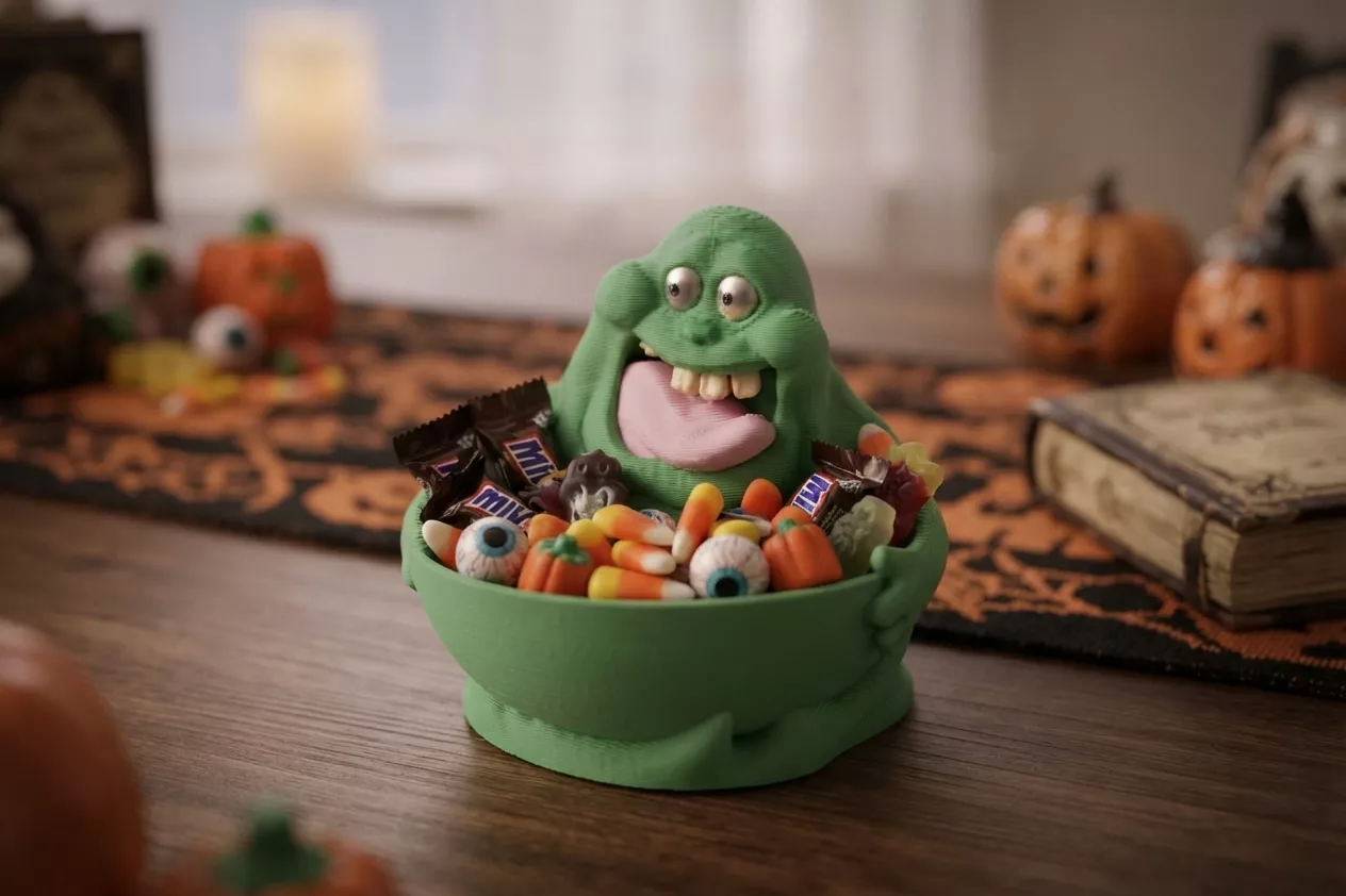 Slimer Ghostbusters - Spooky Candy Bowl 3D print model
