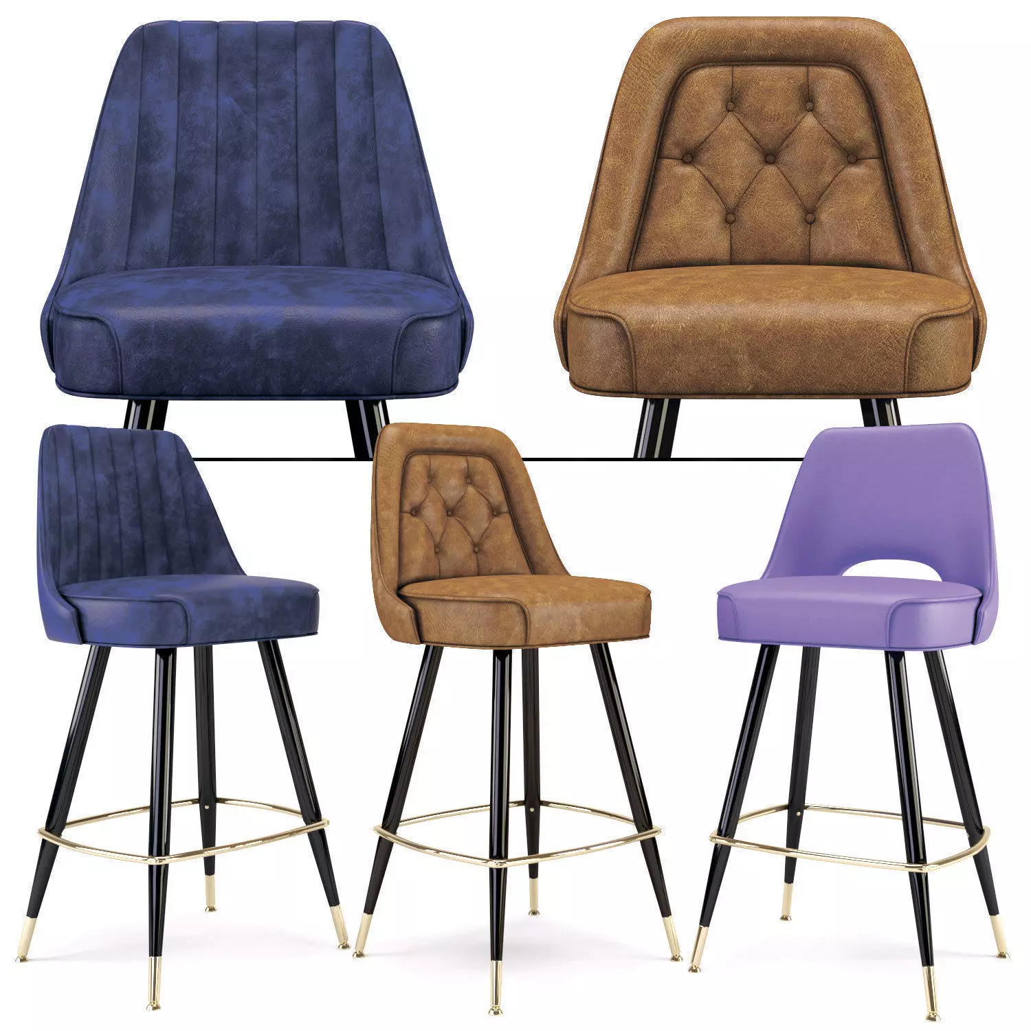 Bar Stool set Richardson Seatings 2   3D model_0