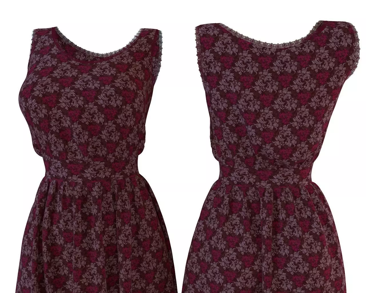 Stylish Designer Women dress 3D model  Free 3D model_0