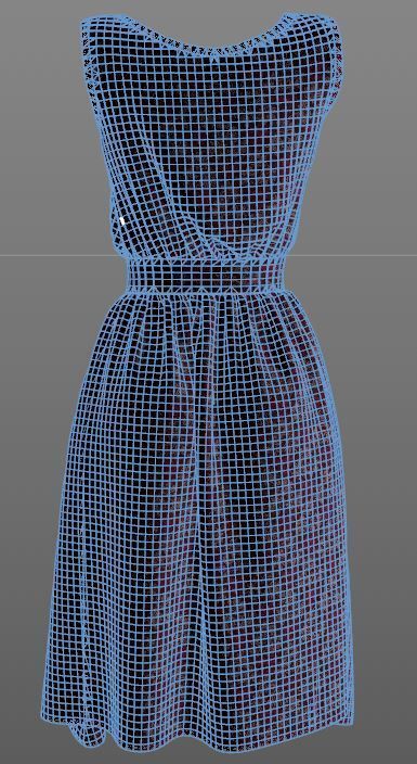 Stylish Designer Women dress 3D model  Free 3D model_9