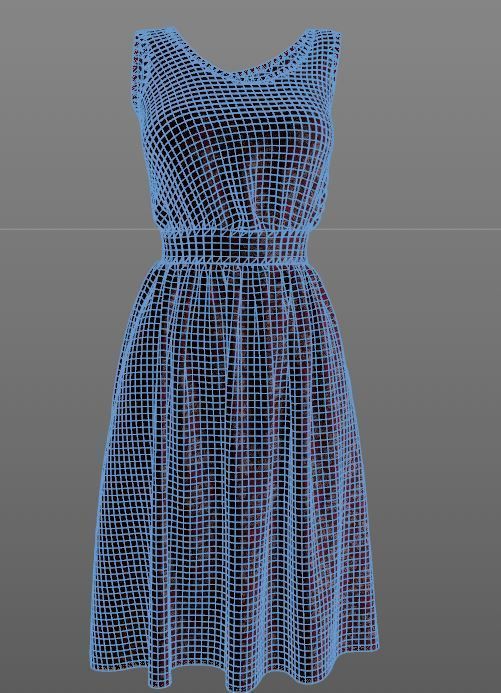Stylish Designer Women dress 3D model  Free 3D model_8