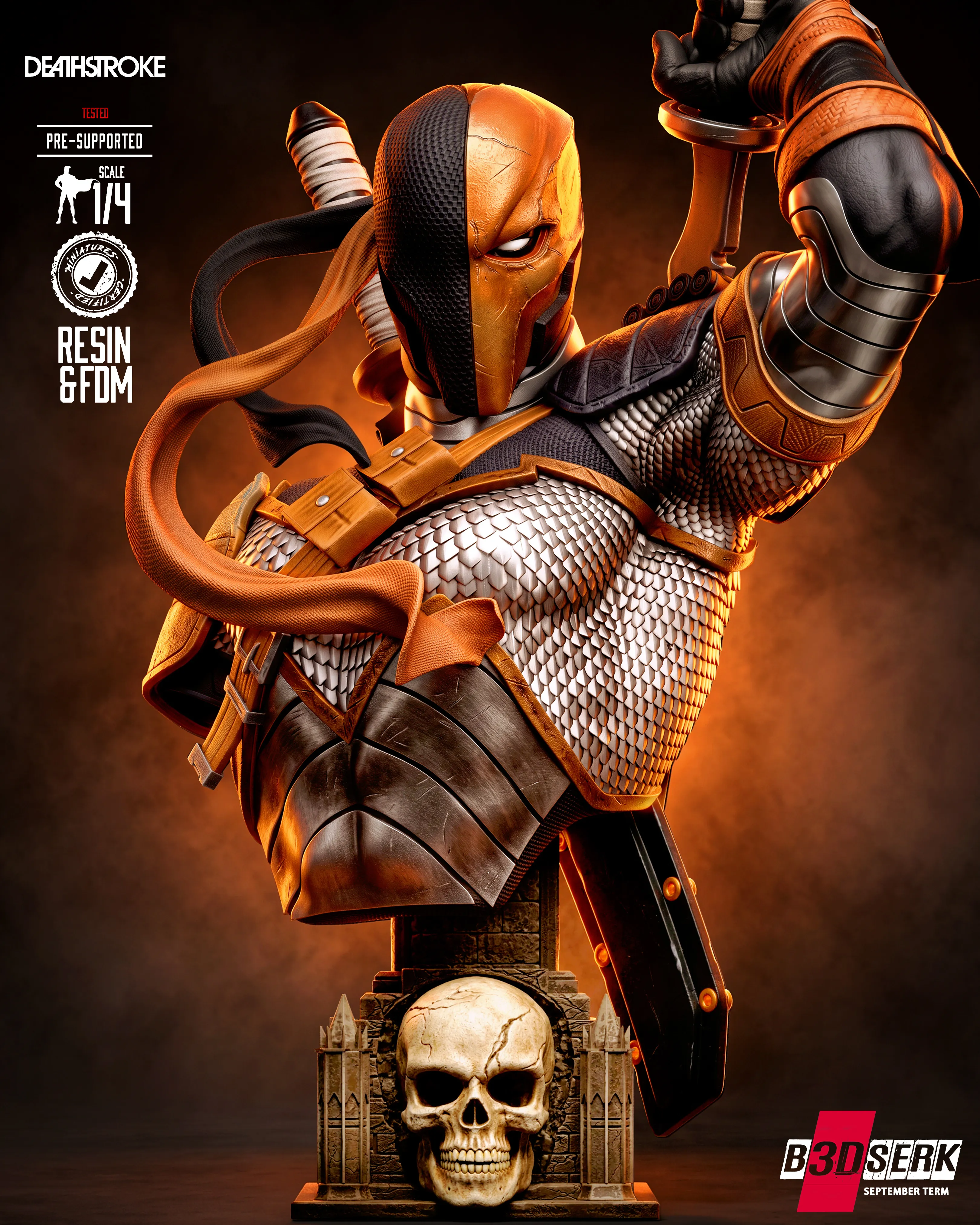 B3DSERK Deathstroke Portrait Bust 3D print model